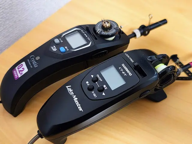 シマノ：レイクマスターCT-ET
ダイワ：クリスティアCRT（CRSの前モデル）